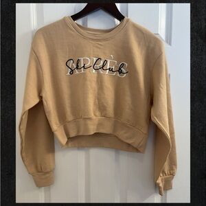 Chemistry Apres Ski Club Cropped Sweatshirt  - NWT - Size Large